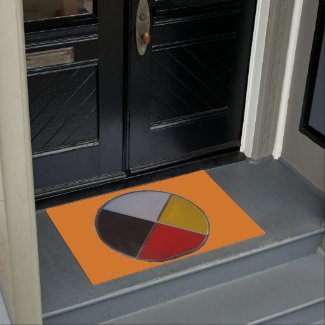 Medicine Wheel Large Door Mat