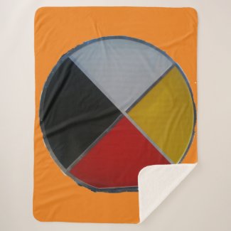 Medicine Wheel Large Sherpa Blanket