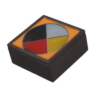 Medicine Wheel Magnetic Wooden Gift Box