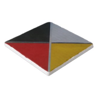 Medicine Wheel Marble Trivet