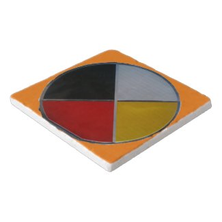 Medicine Wheel Marble Trivet