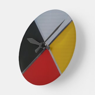Medicine Wheel Medium Acrylic Wall Clock