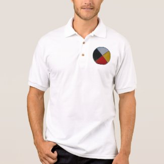 Medicine Wheel Men's Jersey Polo Shirt