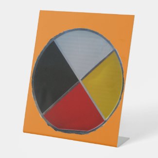 Medicine Wheel Pedestal Sign