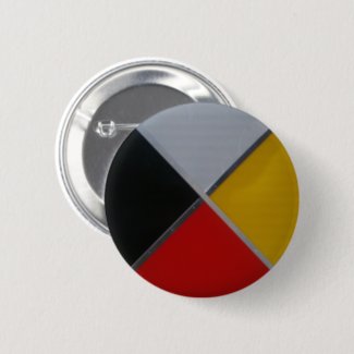 Medicine Wheel Round 2 inch Button