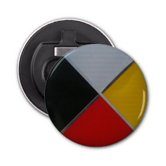 Medicine Wheel Round Bottle Opener