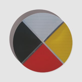 Medicine Wheel Round Car Magnet