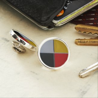 Medicine Wheel Round Lapel Pin