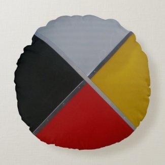 Medicine Wheel Round Pillow