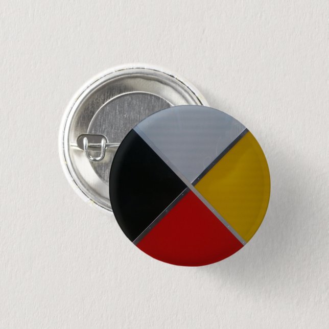 Medicine Wheel Small Round Button (Front & Back)