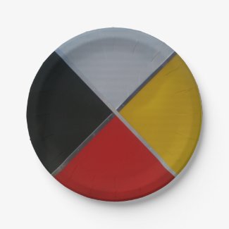 Medicine Wheel Small Round Paper Plate