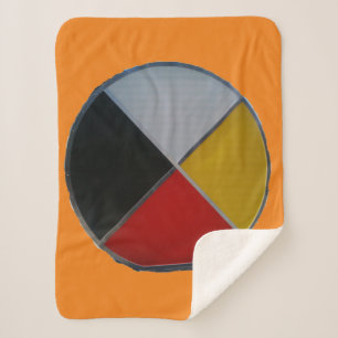 Medicine Wheel Small Sherpa Blanket