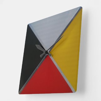 Medicine Wheel Square Acrylic Wall Clock