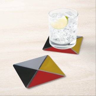 Medicine Wheel Square Paper Coaster