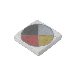 Medicine Wheel Travertine Stone Magnet