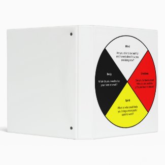 Medicine Wheel with words - 2.5cm Binder