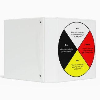 Medicine Wheel with words - 3.8cm Binder