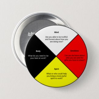 Medicine Wheel with words - Button