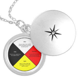 Medicine Wheel with words Necklace