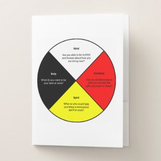 Medicine Wheel with words - Pocket Folder