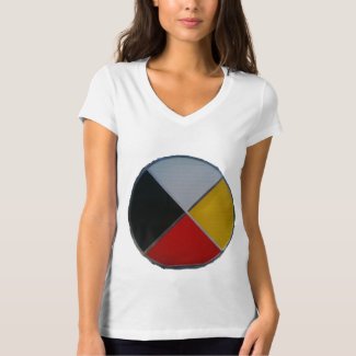 Medicine Wheel Women's Jersey V-Neck T-Shirt