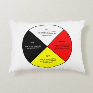 Medicine Wheel words Accent Pillow