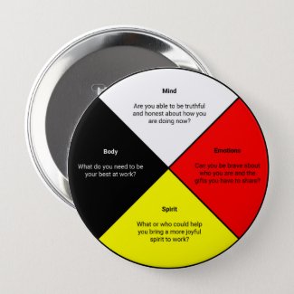 Medicine Wheel words Button