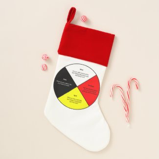 Medicine Wheel words Christmas Stocking