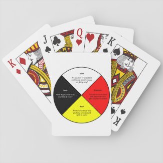 Medicine Wheel words Classic Playing Cards