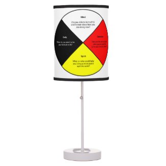 Medicine Wheel words Lamp