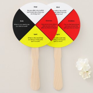 Medicine Wheel words Set of Fans