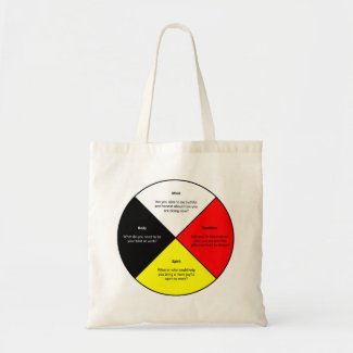 Medicine Wheel words Tote Bag