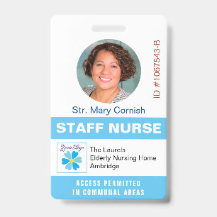 Medics ID Name Tag, Job Title and Logo Photo Badge