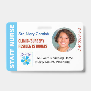 Medics ID Name Tag, Job Title & Logo Photo Badge