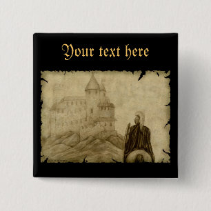 Medieval 2 Inch Square Button