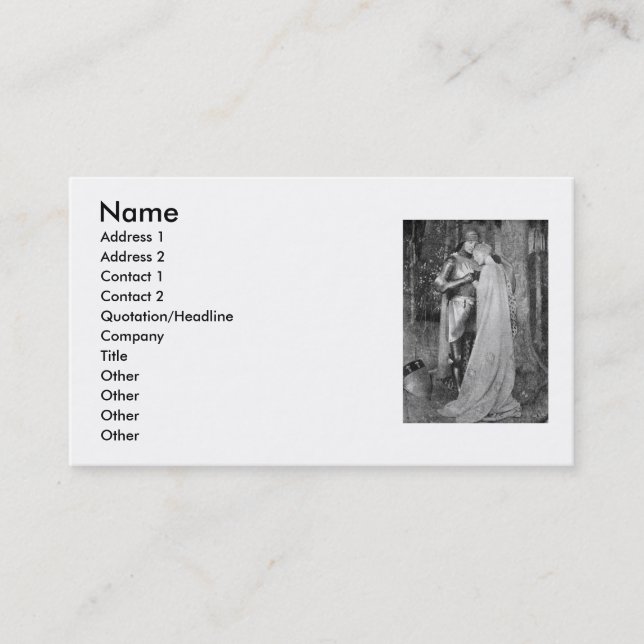 Medieval Age Business Card (Front)