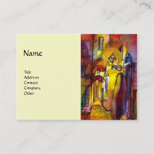 MEDIEVAL ALLEY BY NIGHT IN FLORENCE BUSINESS CARD