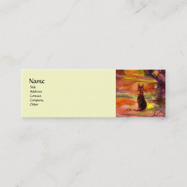 MEDIEVAL ALLEY BY NIGHT IN FLORENCE MINI BUSINESS CARD (Front)