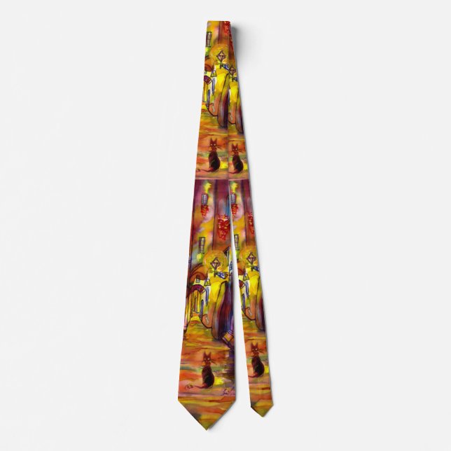 Medieval alley by night in Florence Tie (Front)