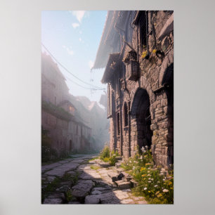 Medieval Alley, Exploring the Historic Streets Poster