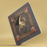 Medieval Ancient Rustic Dragon Gold Jewelled Binder<br><div class="desc">This design was created though digital art. It may be personalized in the area provide or customizing by choosing the click to customize further option and changing the name, initials or words. You may also change the text colour and style or delete the text for an image only design. Contact...</div>