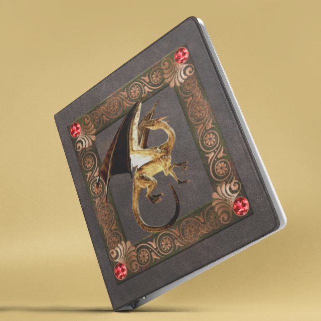 Medieval Ancient Rustic Dragon Gold Jewelled Binder (Creator Uploaded)