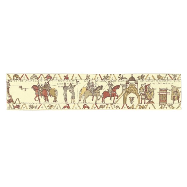Medieval Anglo-Saxon The Bayeux Tapestry Short Table Runner (Horizontal)