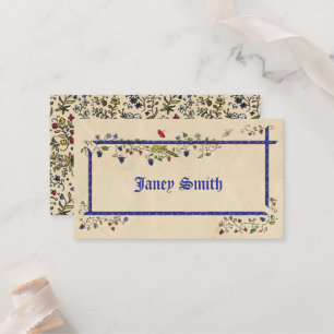 Medieval animals flat personalized place card
