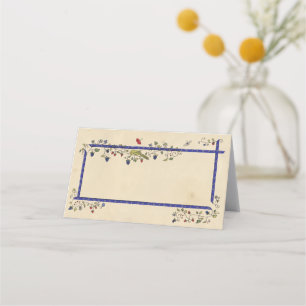 Medieval animals folded place card