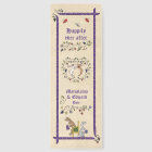 Medieval animals personalised wedding bookmark