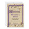 Medieval animals wedding invitation (dark purple)