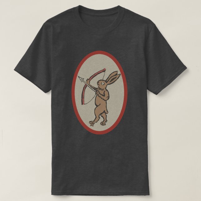 Medieval Archer Rabbit T-Shirt (Design Front)