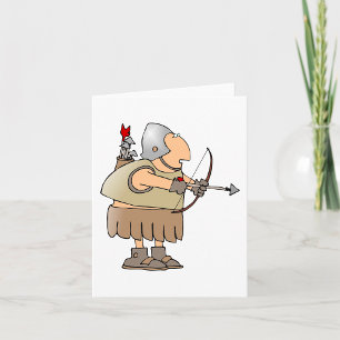 Medieval Archer Warrior Funny Knight with Bow Card