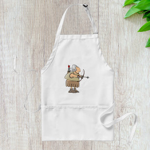 Medieval Archer Warrior Funny Knight with Bow Standard Apron